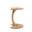 Table d'appoint moderne en forme de C pour le salon, table basse à roulettes en C, table de bout en bois, table gigogne, table de service, brun InterGo