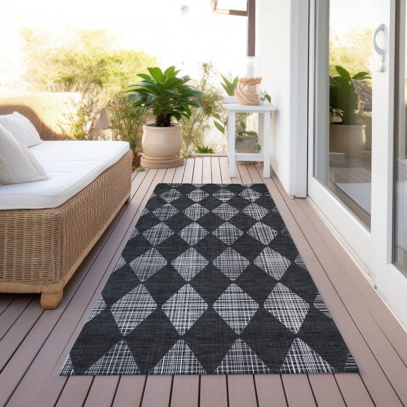 Tapis intérieur / extérieur Loreen avec envers antidérapant, Tapis de couloir 2 pi 3 po x 7 pi 6 po