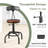 Jassel Swivel Pine Solid Wood Adjustable Height Counter Stool with Iron Frame-1553349689