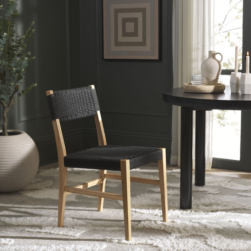 Chaise de salle à manger Dutton, Noir/naturel