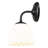 1 - Light Wall Sconce - Matte Black - Opal Glass-892017232