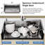 Évier de cuisine encastré 30 po à cuve simple en acier inoxydable-114805351-133734603