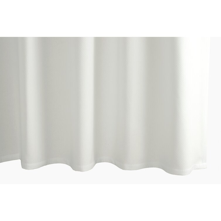 Diamond Pique White Shower Curtain
