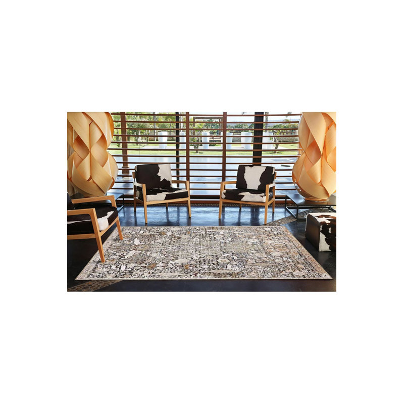 Tapis tissé à motif lavable, Sous-tapis carré 3 pi 3 po inclus