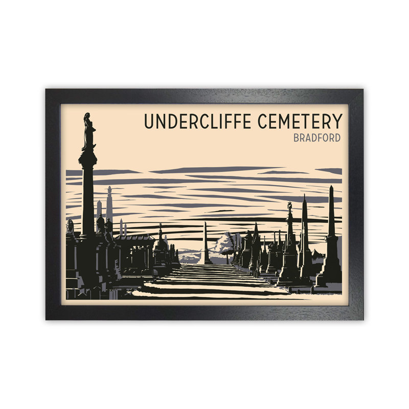 Undercliffe Cemetery Copy by Richard O'Neill - Print, 46cm H x 63cm W x 3cm D, Black Framed
