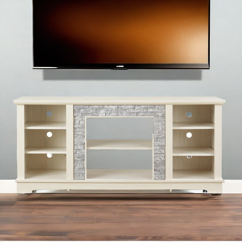 Crédence de rangement l 58,3 po Calven, Blanc