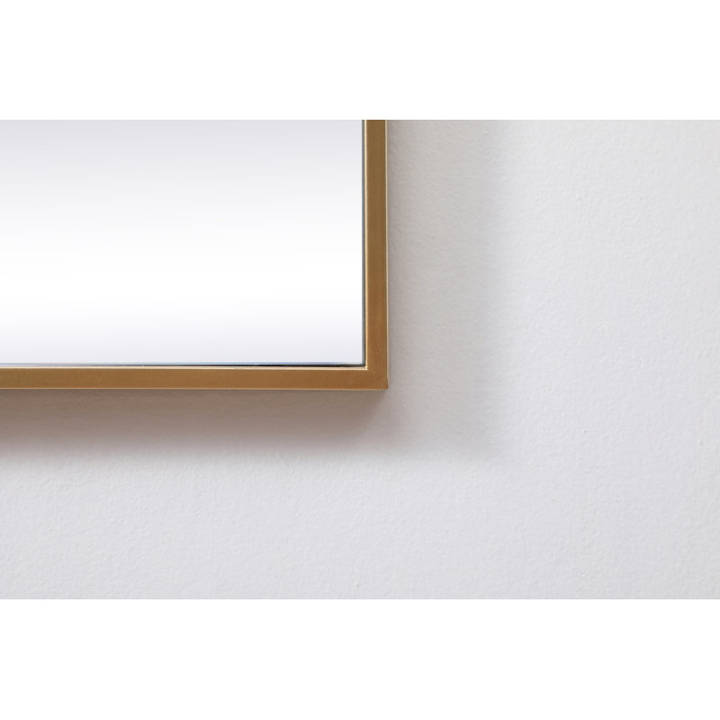 Valparaiso Metal Square Wall Mirror, Brass, 30"  x 30" 