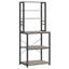 Kitchen Storage Rack 6 Shelves 6 Hooks Steel Frame Baker's Rack for Microwave-265756470-265756471