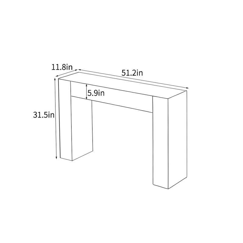 Klothildis, 31.5" H x 51.2" W x 11.8" D