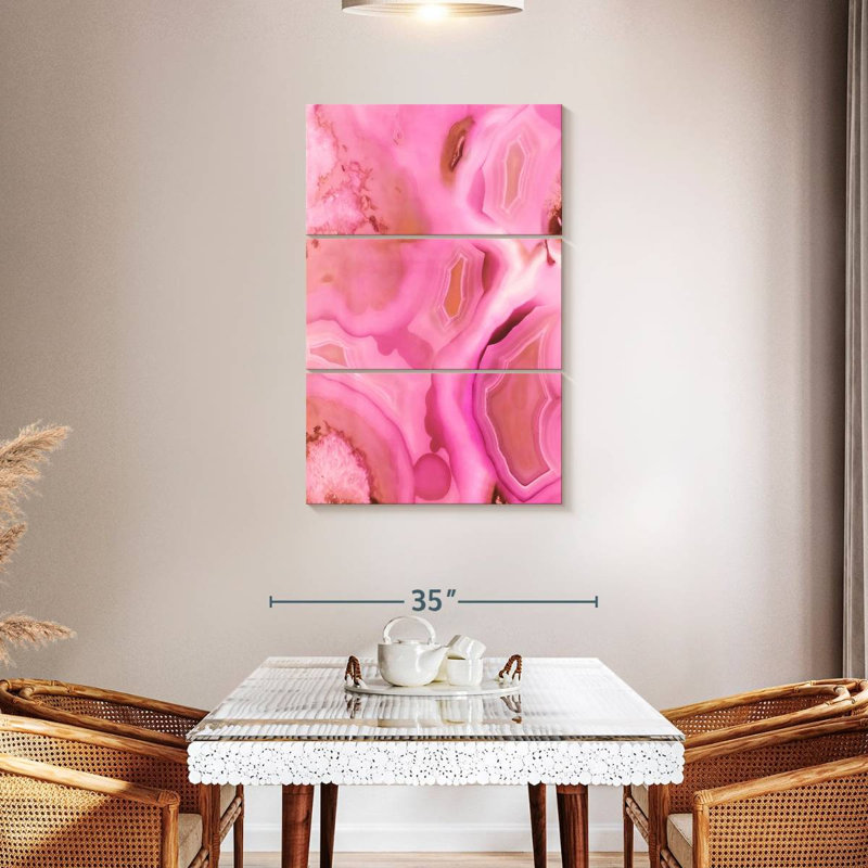 Juicy Pink Agate, H 45 po x l 28 po