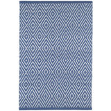 Diamond Denim/White Handwoven Indoor/Outdoor Rug