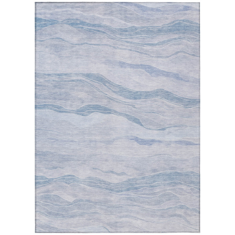 Tapis intérieur / extérieur bleu Zevalyn , 10 pi x 14 pi