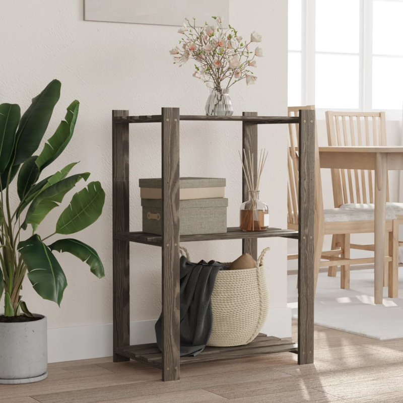 Geoffroy Steel Shelving Unit, Grey, 90cm H x 60cm W x 38cm D