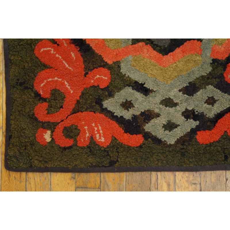 Tapis crocheté Antique Antique American