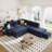 U_STYLE  L-Shaped Padded Modular Sofa With Storage Space-1521214300
