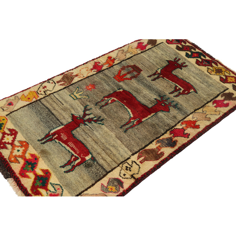 One-of-a-Kind 2'9" x 5'4" Hand Knotted Area Rug