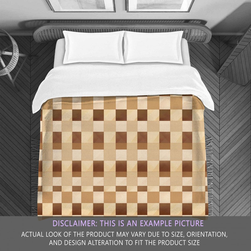 Rustic Checkered Comforter, King Comforter