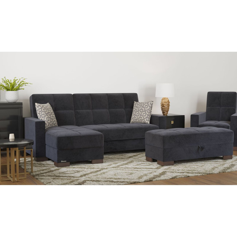 Modern Ottoman Ottoman Living,Ottoman, Black
