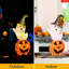 Spectre d'Halloween pliable en métal sur une citrouille avec effet de projection de 2,5 pi de hauteur