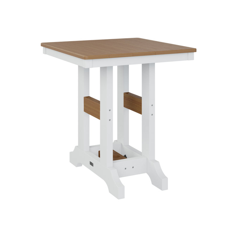 Table de bar carrée 28 po Berlin Gardens Garden Classic, H 39,5 po x l 28 po x P 28 po, Teck naturel