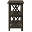 Console Elisabeth à 2 tablettes en bois Merlot foncé-30970202