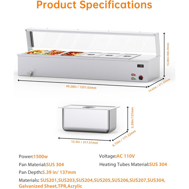 Chauffe-plat électrique 48QT