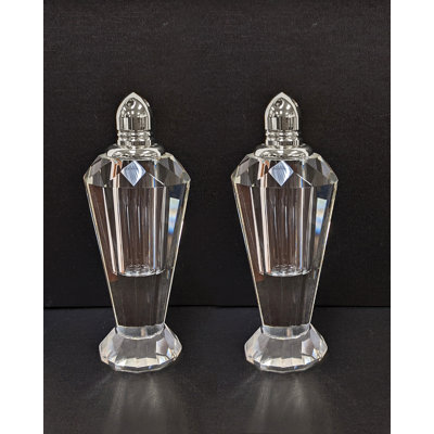 Tower Shaped Crystal Salt And Pepper Shakers