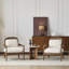 Chaises confortables en bois massif style Mid-Century moderne