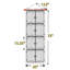 Armoire de rangement de coin 72 pouces à quatre niveaux-1565631330