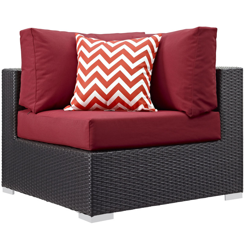 Ensemble modulaire d'extérieur 7 pièces Convene, Rouge