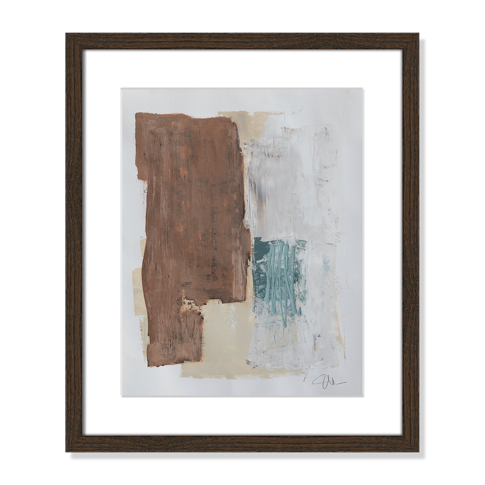 Together We Work I by Filippo Ioco - Framed Print, 19" H x 16" W x 0.75" D, Walnut Framed