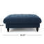 Kd - Navy Blue Fabric With Turned Feet Fine Upholstery