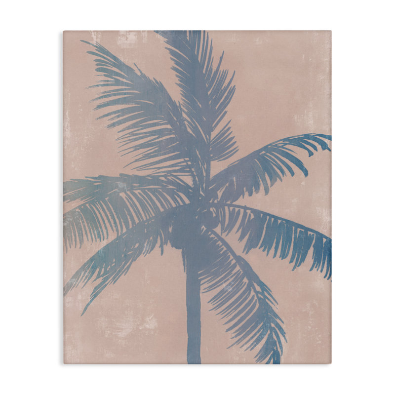 Toile de palmier tropical, conception de Ian C., H 30 po x l 24 po