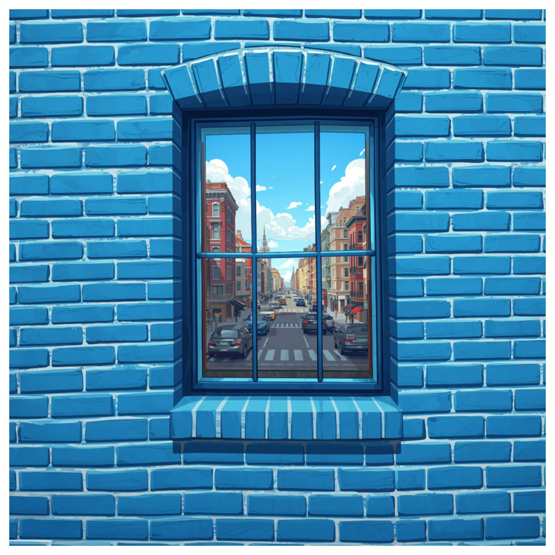 Tapis de bain mural Blue Brick, L 34 po x L 21 po