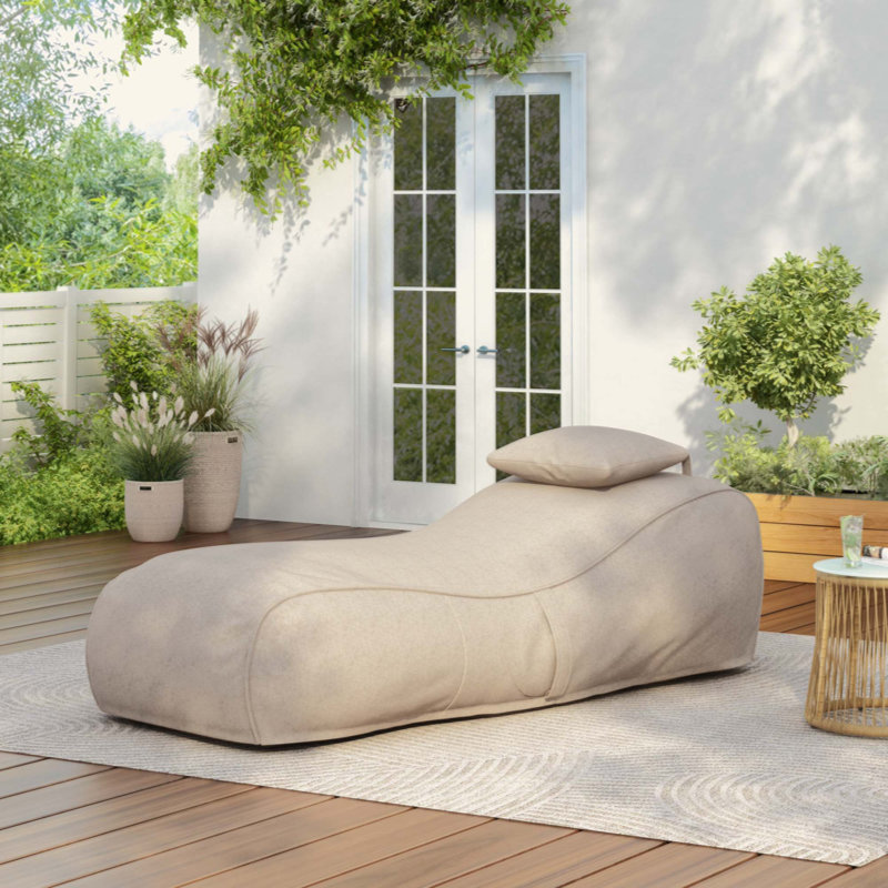 Fauteuil à billes Lemoore, Beige