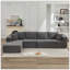 Canapé modulaire en forme de L avec méridienne à assise profonde Cloud Modular Cloud-254946710
