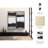 Ensemble d'art mural sur toile 70 "noir, ivoire et gris 70" avec cadre noir - ensemble de 2.