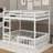 Full Over Full Wood Bunk Bed With Ladder And Guardrails-1526097761