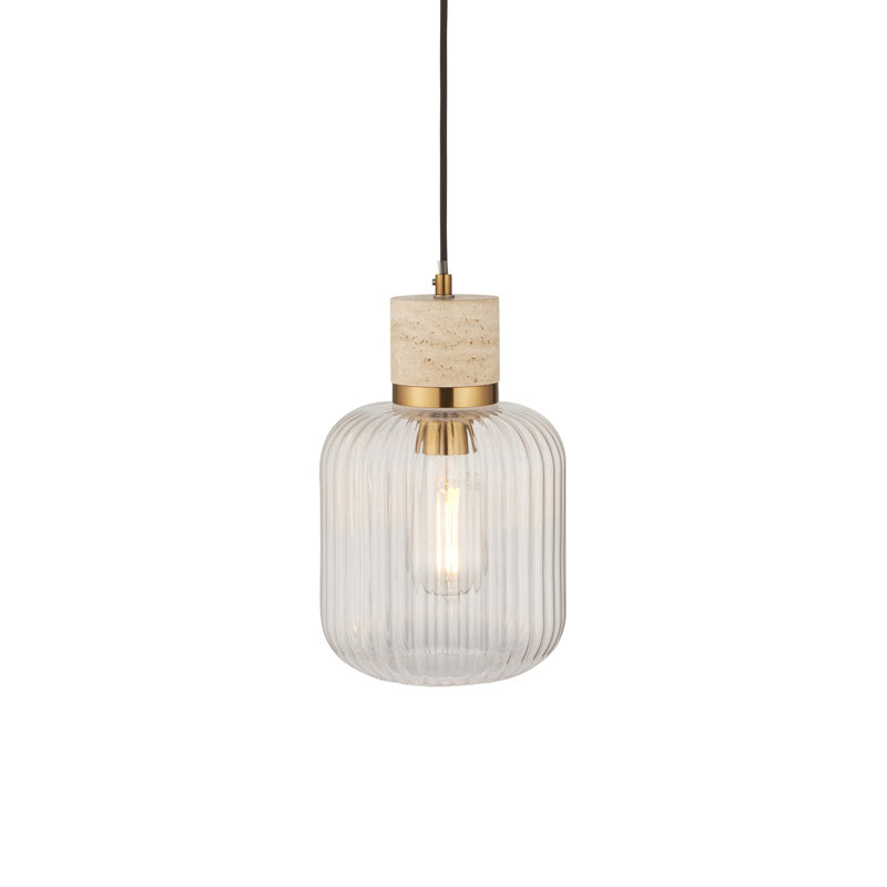 1 - Light Brass Pendant, Natural