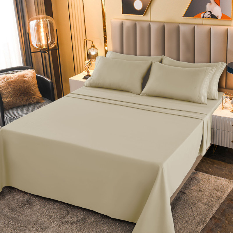 Lux Decor 6-Piece Ultra-Soft Microfiber Sheet Set Deep Pocket Fitted Sheet, Wrinkle & Fade-Resistant, Hotel Quality Bedding