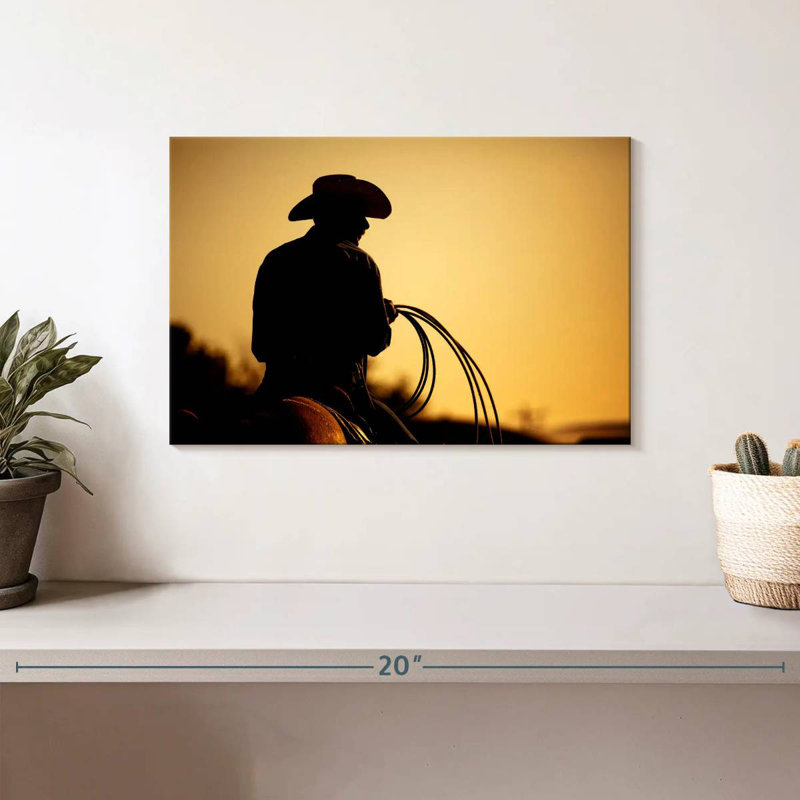 Lelar Cowboy With Lariat, 8" H x 12" W