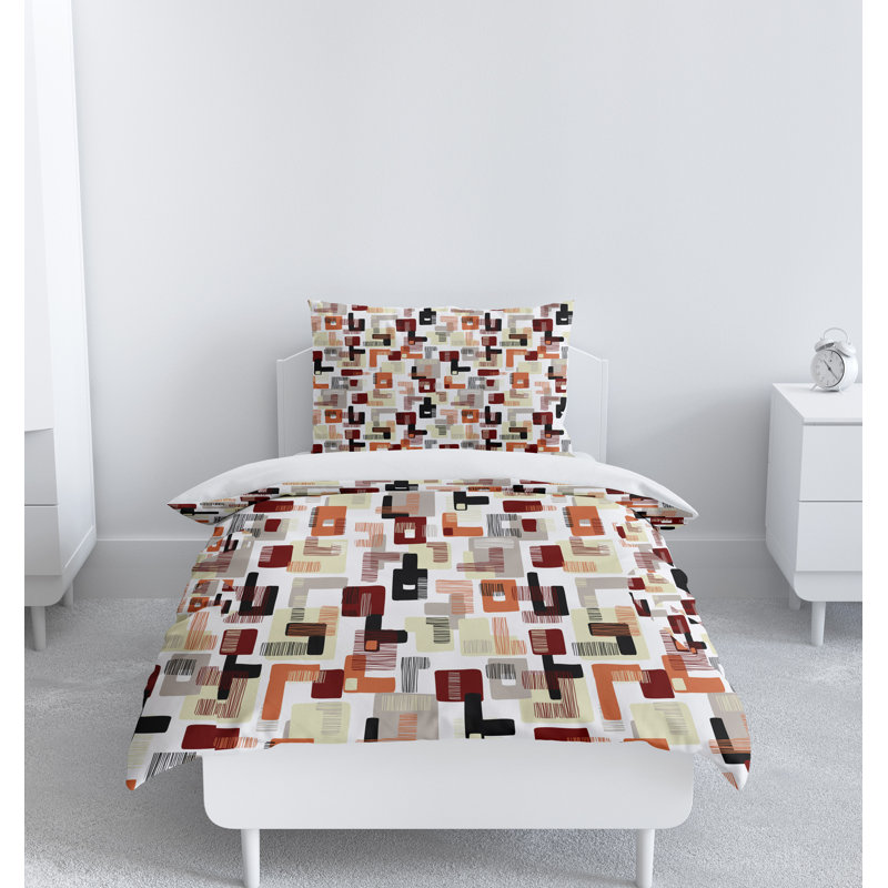 Abstract Duvet Cover, King Duvet Cover + 2 King Shams