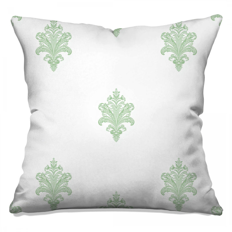 Coussins décoratifs Green Damask, 16 x 16 inches