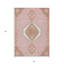 Tapis d'intérieur lavable oriental rose, vert et ivoire 5 pi x 8 pi
