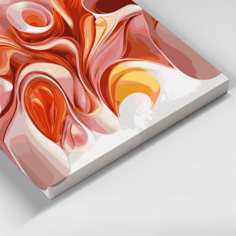 «Lyrical Abstraction», art mural sur toile grise, H 8 po x l 10 po