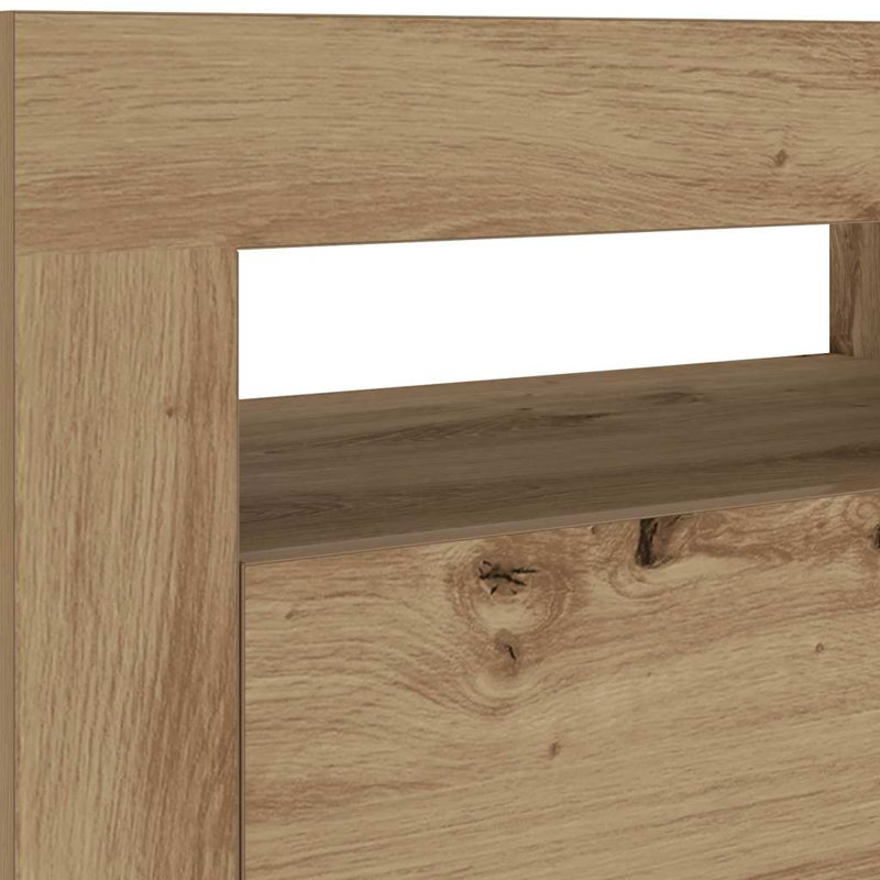 Aamirah 60cm W Bedside Table, Artisan Oak