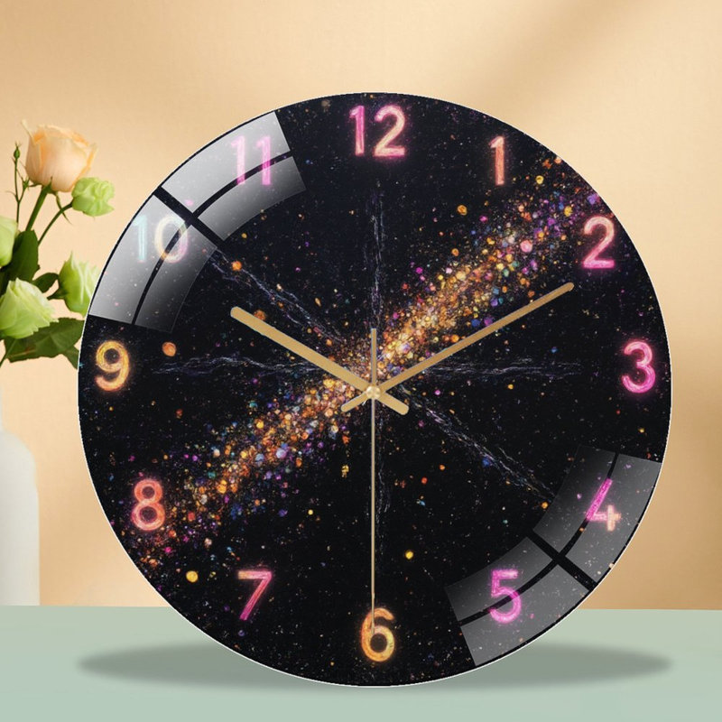 Horloge murale en verre 12 po