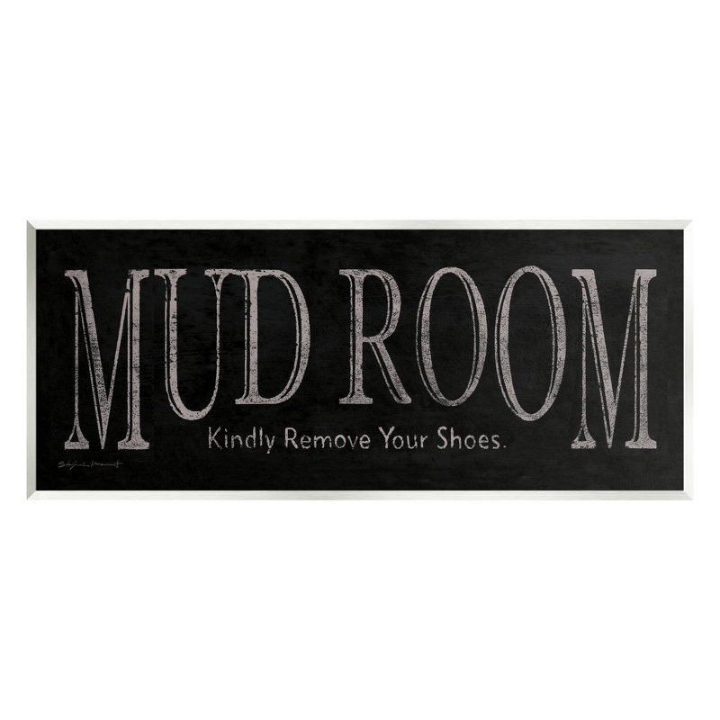 Rappel de chaussures «Mud Room Retirez les chaussures» par Stephanie Workman Marrott - impression, Bois