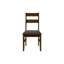 Ensemble de 2 chaises de salle à manger rembourrées en bois massif de 37,5 po avec coussin en tissu brun et chaises d'appoint confortables pour la salle à manger