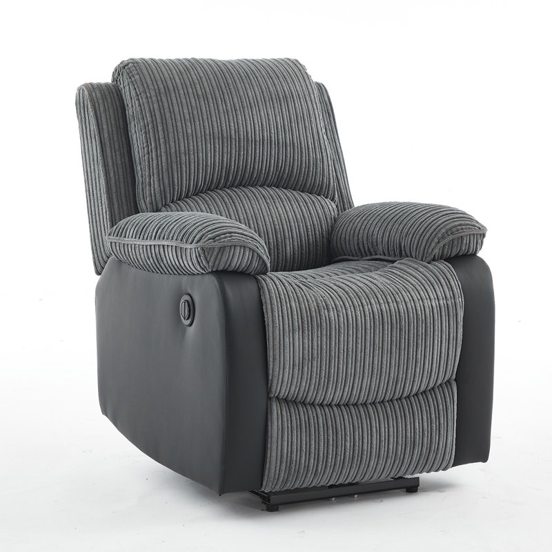 Reclining Sofa Sectional Recliner Plush Corduroy Couches Set Sofa, Power - Push Button
